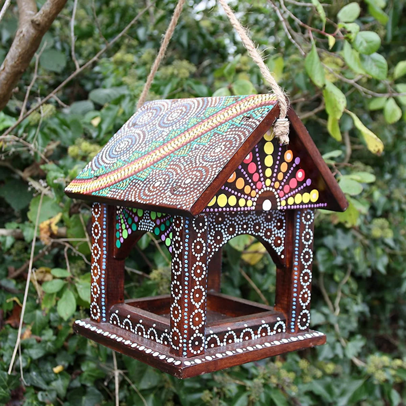 Handmade Artisan Hanging Bird Table | Boston Seeds
