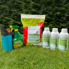 Summer lawn transformation kit, moss, iron, weed, fertiliser, spreader